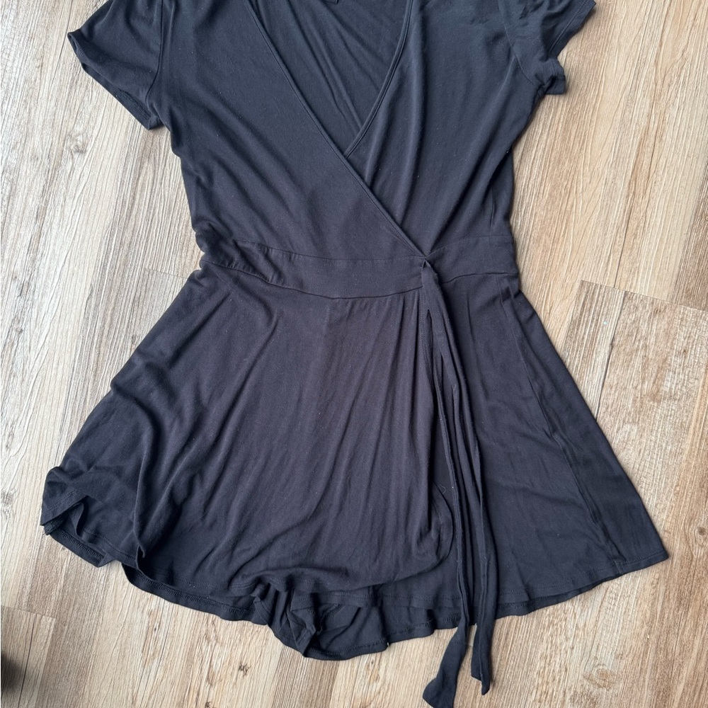 Elegant Black Wrap Romper